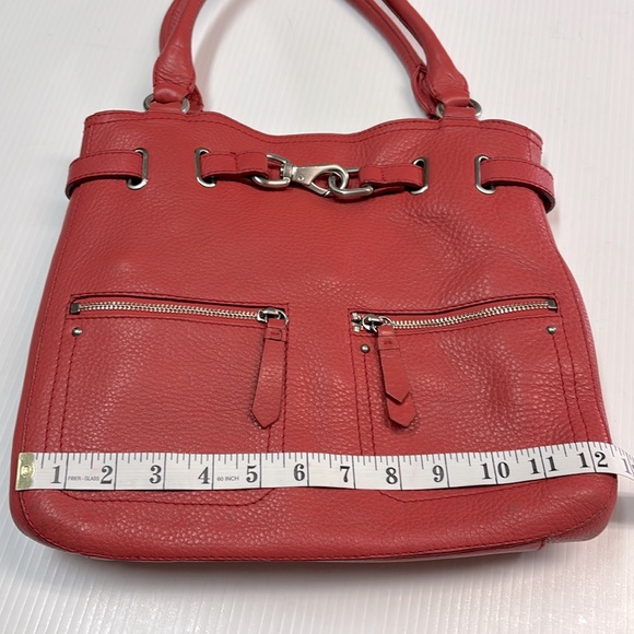 Cole Haan Women’s Genuine Leather Satchel in Coral Red - Picture 12 of 16